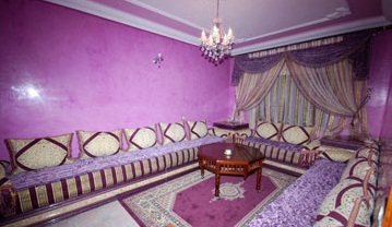 Salon marocain tissus de luxe