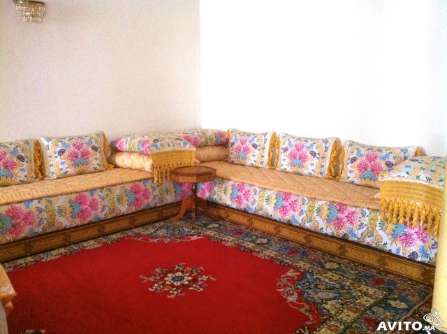 salon marocain style moderne tissus bahja