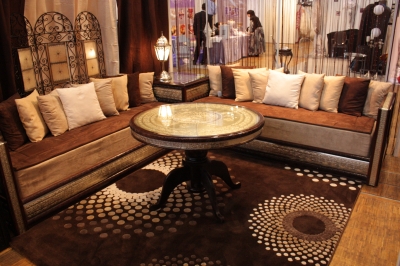 salon contemporain marron marocain