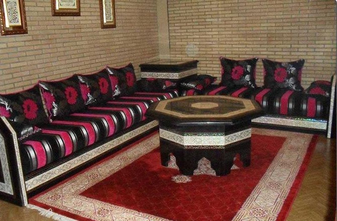 salon arabesque marocain traditionnel