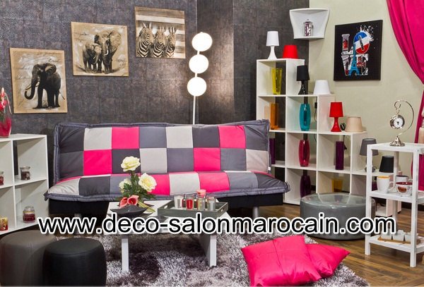 Salon marocain décoration contemporaine