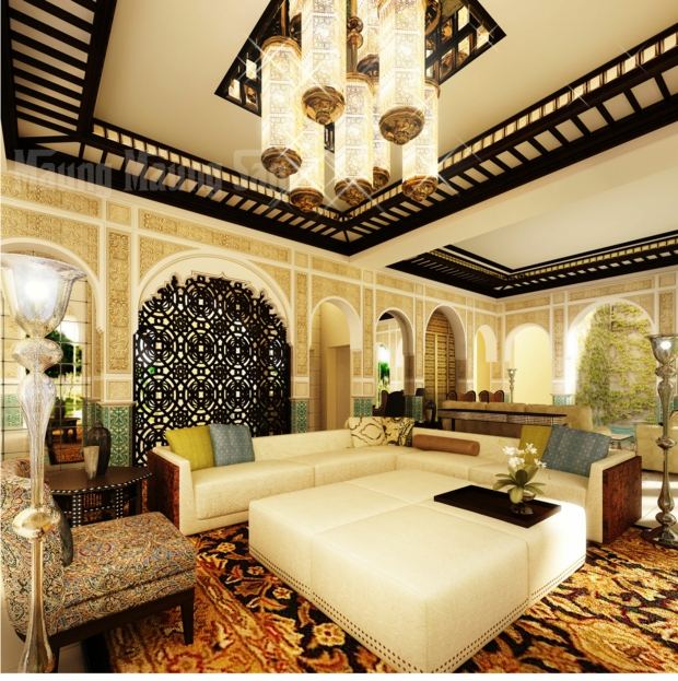 idées  décoration salon marocain