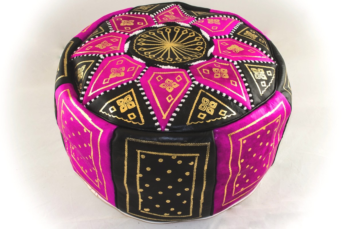 pouf marocain moderne en plusieur couleur